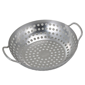 BBQ Circular Basket, Stainless Steel Perforated Grill Baskets