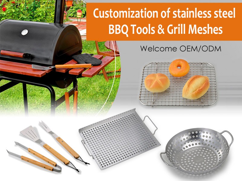 BBQ Gas Grill Stainless Steel Accessories H1 Banner